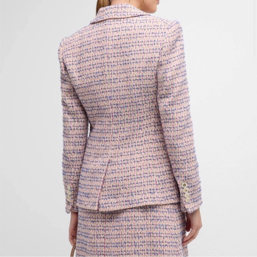 VERONICA BEARD Taja Tweed Pink Dickey Jacket Blazer 4 New with tags - Picture 5 of 10